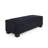 Christopher Knight Home® - Noble House - - 50" Ottoman Bench In Textured Fabric, Rectangular Design With Hinged Lid For Seating, Footrest, And Hidden Storage, Perfect For Living Room, Bedroom, Or Entryway