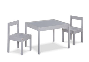 English Elm Della Solid Wood Kids Table and Chair Set for Playroom Crafts Farmhouse Style Gray B022P174729