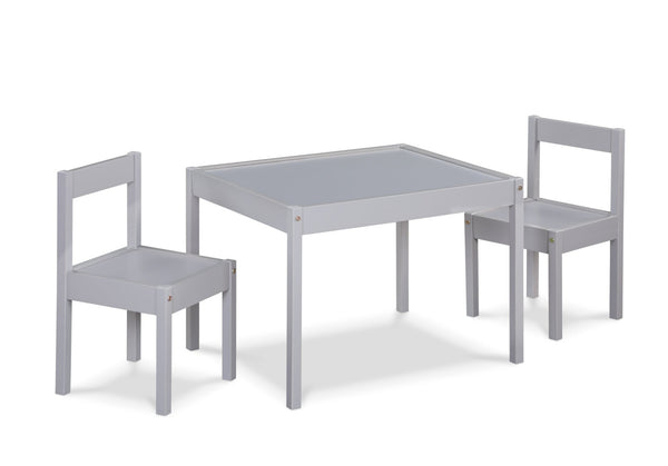 English Elm Della Solid Wood Kids Table and Chair Set for Playroom Crafts Farmhouse Style Gray B022P174729