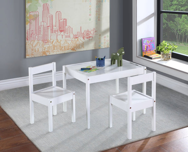 English Elm Della Solid Wood Kids Table and Chair Set for Playroom Crafts Farmhouse Style White B022P174731