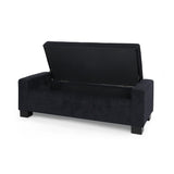 Christopher Knight Home® - Noble House - - 50" Ottoman Bench In Textured Fabric, Rectangular Design With Hinged Lid For Seating, Footrest, And Hidden Storage, Perfect For Living Room, Bedroom, Or Entryway