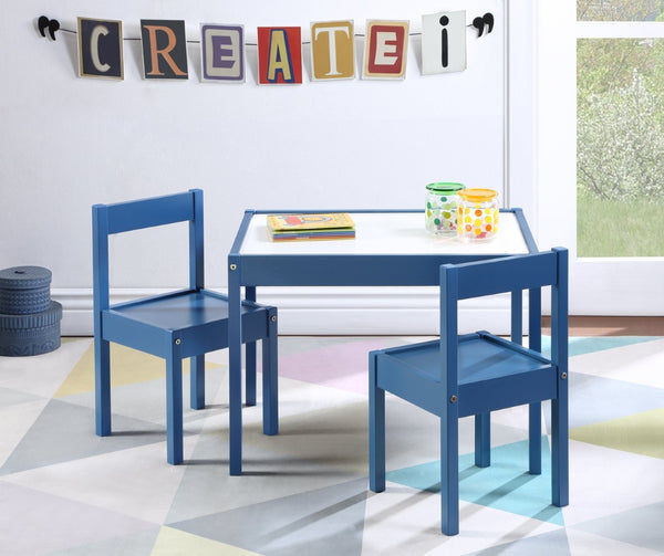 English Elm Gibson Dry Erase Activity Table and Chair Set for Kids Creative Play Navy B022P174724