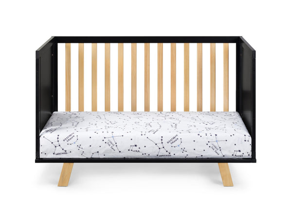 English Elm Livia Convertible Island Crib with Adjustable Mattress Height for Modern Nurseries B02278812
