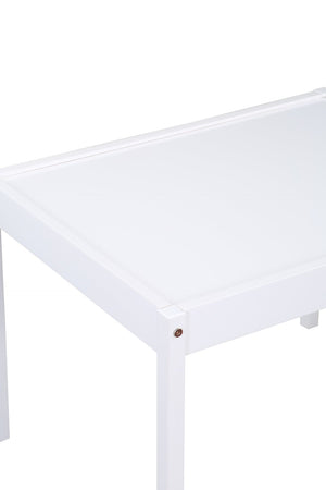 English Elm Della Solid Wood Kids Table and Chair Set for Playroom Crafts Farmhouse Style White B022P174731