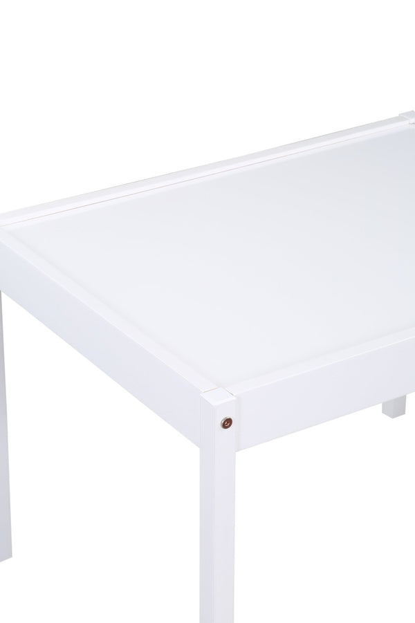 English Elm Della Solid Wood Kids Table and Chair Set for Playroom Crafts Farmhouse Style White B022P174731