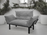 English Elm Ada Love Seat, Grey