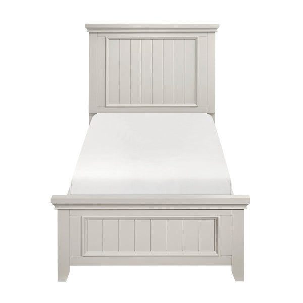 English Elm Farmhouse Twin Size Panel Bed - Classic White Wooden Frame For Cozy Modern Bedrooms & Easy Setup B011S00864