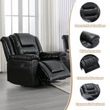 Hearth and Haven 3 Seater Home Theater Recliner Manual Recliner Chair with Two Built-In Cup Holders For Living Room, Bedroom(Old Sku:Pp302955Aab) WF323620AAB