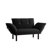 English Elm Ada Love Seat, Black