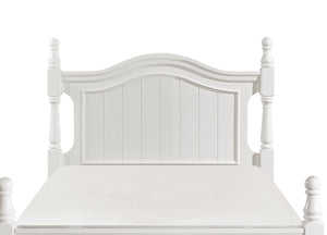 English Elm Classic Twin Size Poster Bed In White Finish - Timeless Wooden Furniture For Cozy Kids' Rooms B011S00866