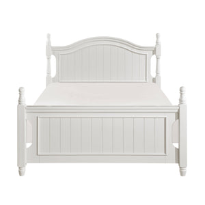 English Elm Classic White Full-Size Poster Bed - Timeless Wooden Design With Charming Headboard & Footboard B011S00865