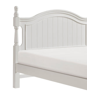 English Elm Classic White Full-Size Poster Bed - Timeless Wooden Design With Charming Headboard & Footboard B011S00865