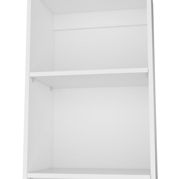 English Elm White Slim 5-Shelf Bookcase - Contemporary Vertical Storage Solution For Modern Spaces & Décor B062P175814-GIGA