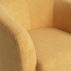 English Elm Christopher Knight Home® - Cortina Prescott Tub Club Chair in Mustard Yellow Upholstery, Birch Legs, Mid-Century Barrel Accent Seat 46619.00FYLWNTL