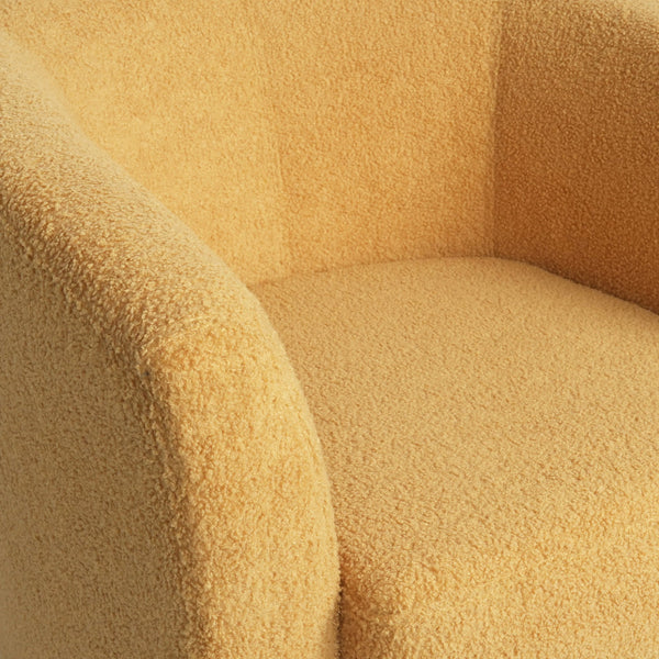 English Elm Christopher Knight Home® - Cortina Prescott Tub Club Chair in Mustard Yellow Upholstery, Birch Legs, Mid-Century Barrel Accent Seat 46619.00FYLWNTL