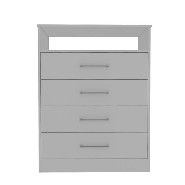 English Elm Lansing Contemporary White 2-Piece Bedroom Set with Armoire & Dresser — Chic Storage, Sleek Design B062S00405