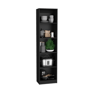 English Elm Wenge Slim 2 Piece Living Room Bookcase Set with 7 Shelves, Wenge Finish for Stylish Storage B062S00421