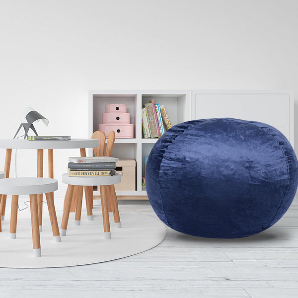 English Elm Minky Velvet Bean Bag Chair - 5Ft Plush Lounge Chair For Kids & Adults, Washable Cover, Comfy Design B181P178158