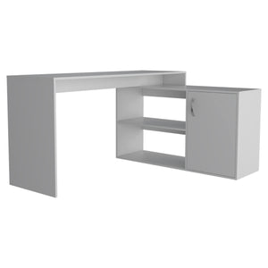English Elm Axis Modern L-Shaped Computer Desk With Ample Storage & Sleek Design For Home Office & Study Spaces B070S00115