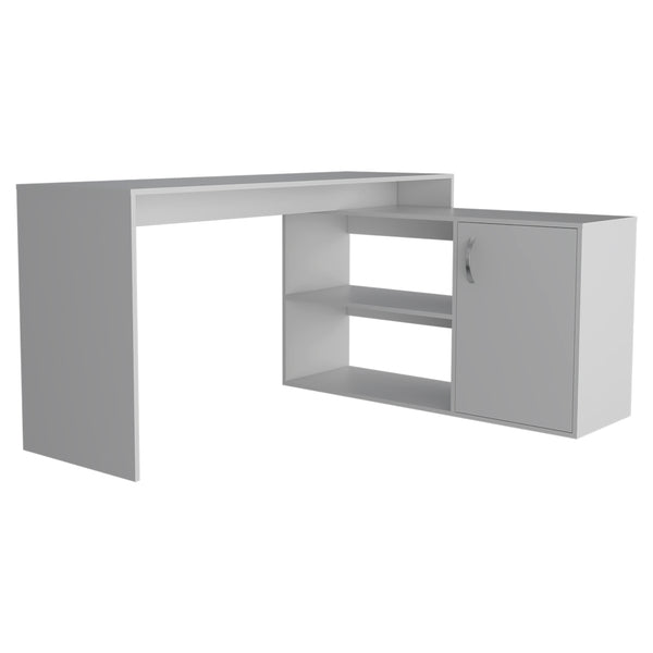 English Elm Axis Modern L-Shaped Computer Desk With Ample Storage & Sleek Design For Home Office & Study Spaces B070S00115