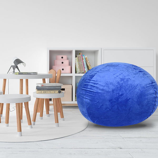 English Elm Minky Velvet Bean Bag Chair - 4Ft Plush Lounge Seat For Kids & Adults, Washable Cover & Soft Comfort B181P178155