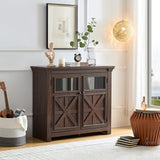 Large Buffet Sideboard Cabinet with 2 Doors for Entryway, Living Room, Coffee Bar, Wine Storage - Espresso