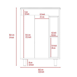 English Elm White Elegant 2 Piece Bathroom Vanity Set - Modern Design, Ample Storage & Easy Maintenance Solutions B062S00413-GIGA