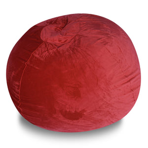 English Elm Minky Velvet Bean Bag Chair - 5Ft Plush Lounge For Kids & Adults, Washable Cover & Comfy Foam Fill B181P178157
