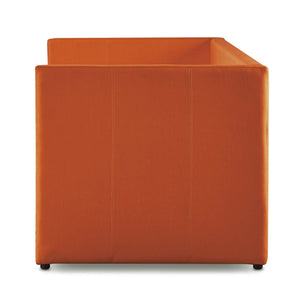 English Elm Orange Therese Fabric Daybed with Pull-Out Trundle, Nailhead Trim, Wood Frame, Twin Sleep Solution B011S00873