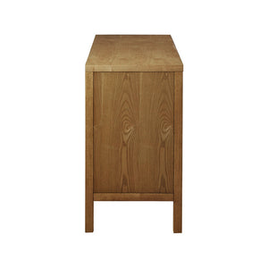 English Elm 2-Door Madison Park Paige Accent Cabinet with Distressed Elm Finish, Adjustable Shelves, 47.5" Wide B035118546