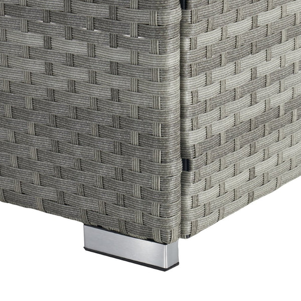 English Elm Outdoor Gray Rattan Chaise Lounge - Adjustable, Weather-Resistant Deck Chair With Plush Cushion W874P146992-GIGA