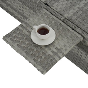 English Elm Outdoor Gray Rattan Chaise Lounge - Adjustable, Weather-Resistant Deck Chair With Plush Cushion W874P146992-GIGA