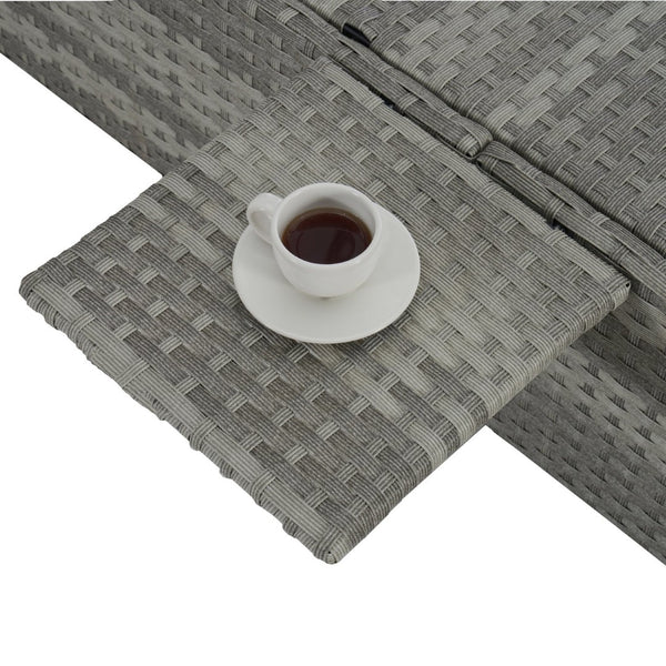 English Elm Outdoor Gray Rattan Chaise Lounge - Adjustable, Weather-Resistant Deck Chair With Plush Cushion W874P146992-GIGA