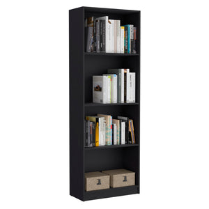 English Elm Wenge 4 Piece Living Room Set with Bookcases — Elegant Wenge Finish, Multi-Shelf Storage, Two-Door Keepsake Protection B062S00438