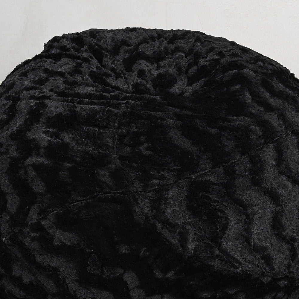 English Elm Faux Fur Bean Bag Chair - 5Ft Luxurious Lounger For Kids & Adults, Soft Washable Cover, Cozy Comfort B181P178989