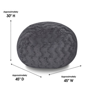 English Elm Faux Fur Bean Bag Chair - Cozy 4Ft Lounger For Kids & Adults, Easy-Clean Cover, Plush Comfort! B181P178985