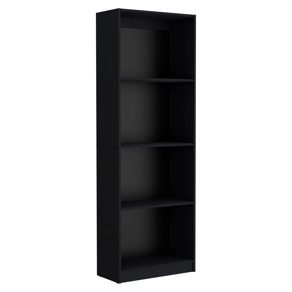 English Elm Wenge 3-Piece Living Room Set with 11 Shelves — Sleek Black Wenge Bookcases for Stylish, Versatile Storage (71.1" H) B062S00442
