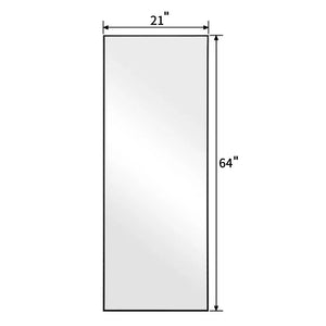 English Elm LED Mirror Full Length with Aviation Aluminum Frame, Explosion-Proof Glass, Dimmable Lights, Stand-Up W2709P178789