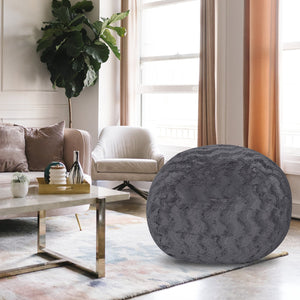 English Elm Faux Fur Bean Bag Chair - Cozy 4Ft Lounger For Kids & Adults, Easy-Clean Cover, Plush Comfort! B181P178985