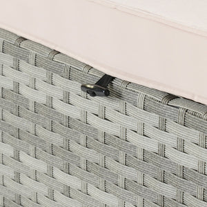 English Elm Outdoor Chaise Lounge Chair - Stylish Gray Pe Rattan Furniture With Adjustable Backrest & Cushion W874P146993-GIGA