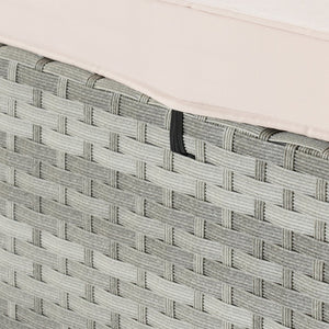 English Elm Outdoor Chaise Lounge Chair - Stylish Gray Pe Rattan Furniture With Adjustable Backrest & Cushion W874P146993-GIGA