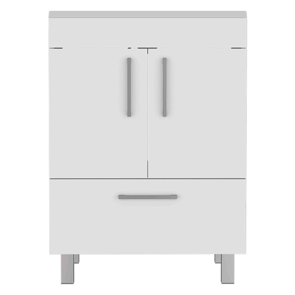 English Elm Velloc 29.5" Single Bathroom Vanity White with Double Door Cabinet & Single Drawer, Particleboard Bathroom Storage B070S00085
