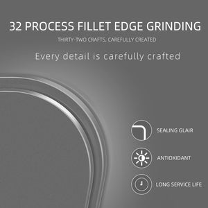 English Elm Bathroom Modern Frameless Round Corner Mirror with Anti-Fog, Explosion-Proof 5mm Glass, Easy Mounting W2709P178995