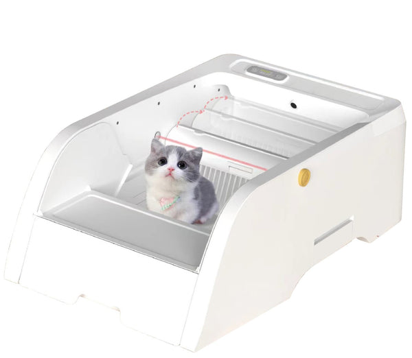 English Elm Smart Self-cleaning Cat Litter Box with Wi-fi App Control and Wide Entry Design W1264P175898