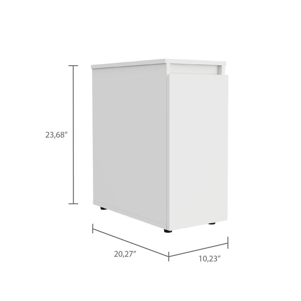 English Elm Leicester Lift-Top Bathroom Storage Cabinet with Soft-Close Hinges, Full-Extension Drawer, Modern Design B128P148731