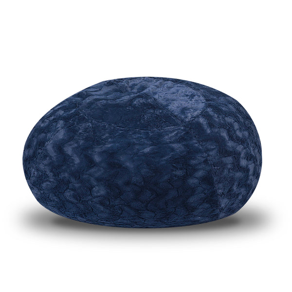 English Elm Faux Fur Bean Bag Chair - Navy 3Ft Cozy Lounger For Kids & Adults, Easy-Clean Cover For Ultimate Comfort B181P178977