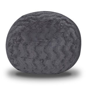 English Elm Faux Fur Bean Bag Chair - Cozy 4Ft Lounger For Kids & Adults, Easy-Clean Cover, Plush Comfort! B181P178985