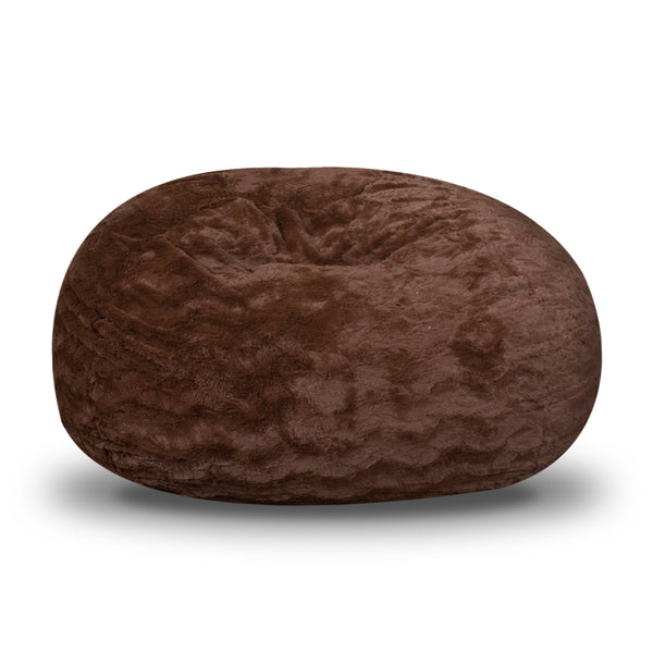 English Elm Faux Fur Bean Bag Chair - 3Ft Cozy Lounger With Memory Foam Fill, Easy-Clean Cover For All Ages B181P178978
