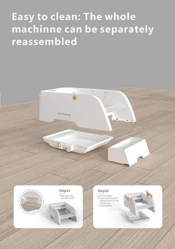English Elm Smart Self-cleaning Cat Litter Box with Wi-fi App Control and Wide Entry Design W1264P175898