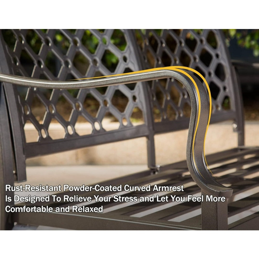 English Elm Outdoor 4-Piece Metal Patio Conversation Set With Vintage Design, Washable Cushions For Comfort W1859S00069-GIGA